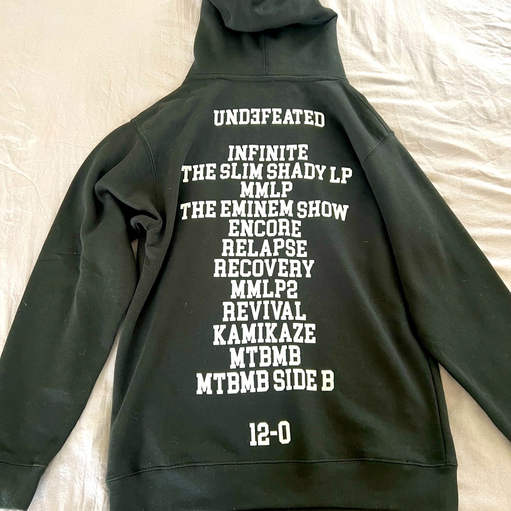 Shady football black Eminem hoodie, size small. Worn once. Perfect condition.